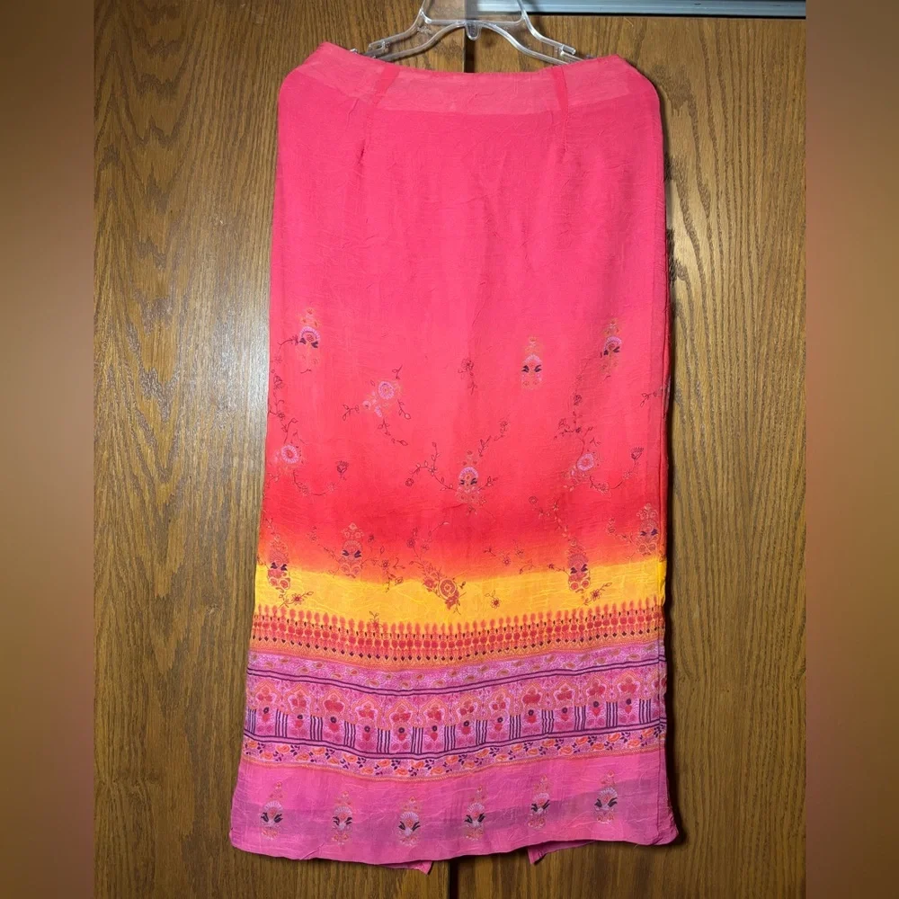 Clio Vintage Vibrant Pink Maxi Skirt - size 8 - Picture 1 of 6